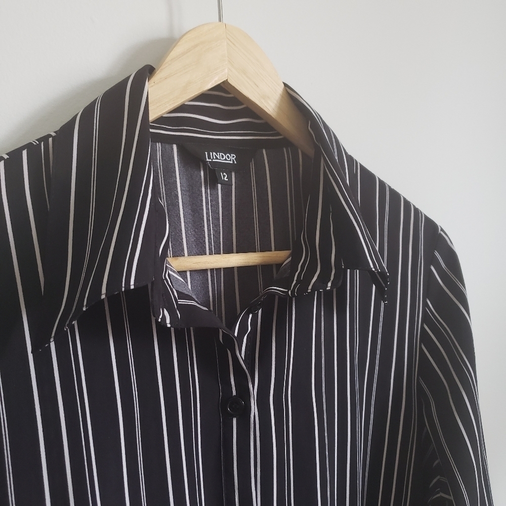 ⭐3/$25⭐ Striped Button Down Blouse - Picture 3 of 9